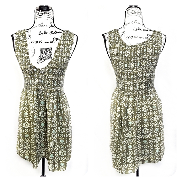 Free People Dresses & Skirts - FREE PEOPLE Anthro 100% Silk Mini Peasant Dress